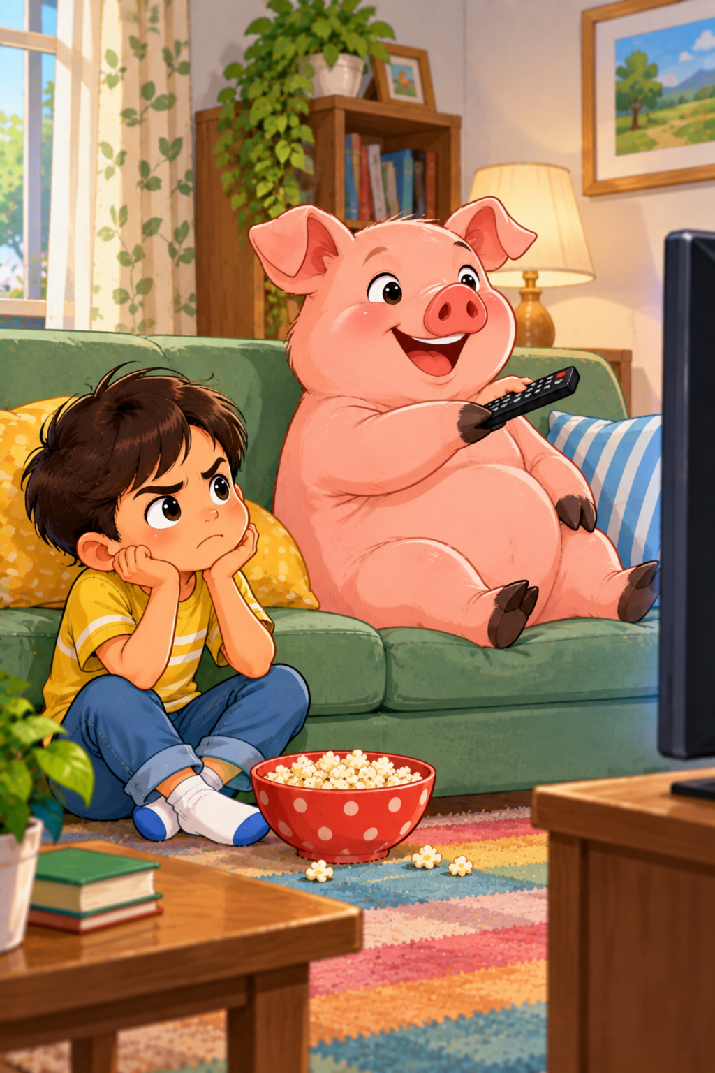 MY PIG WON’T LET ME WATCH TV